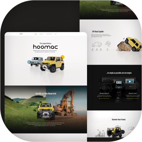 Web Experience for Concept Vehicle Mockup Thumbnail